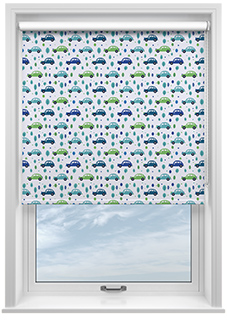 Leafy Lane, Aqua - Twist&Fit Roller Blind